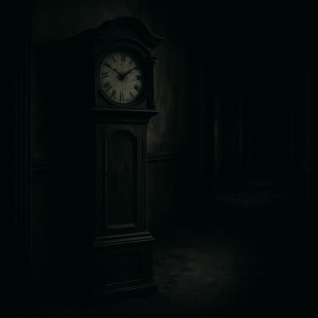 De afbeelding bevat een klokkentorentje verlicht door een zonnestraal, in gebroken locatie.